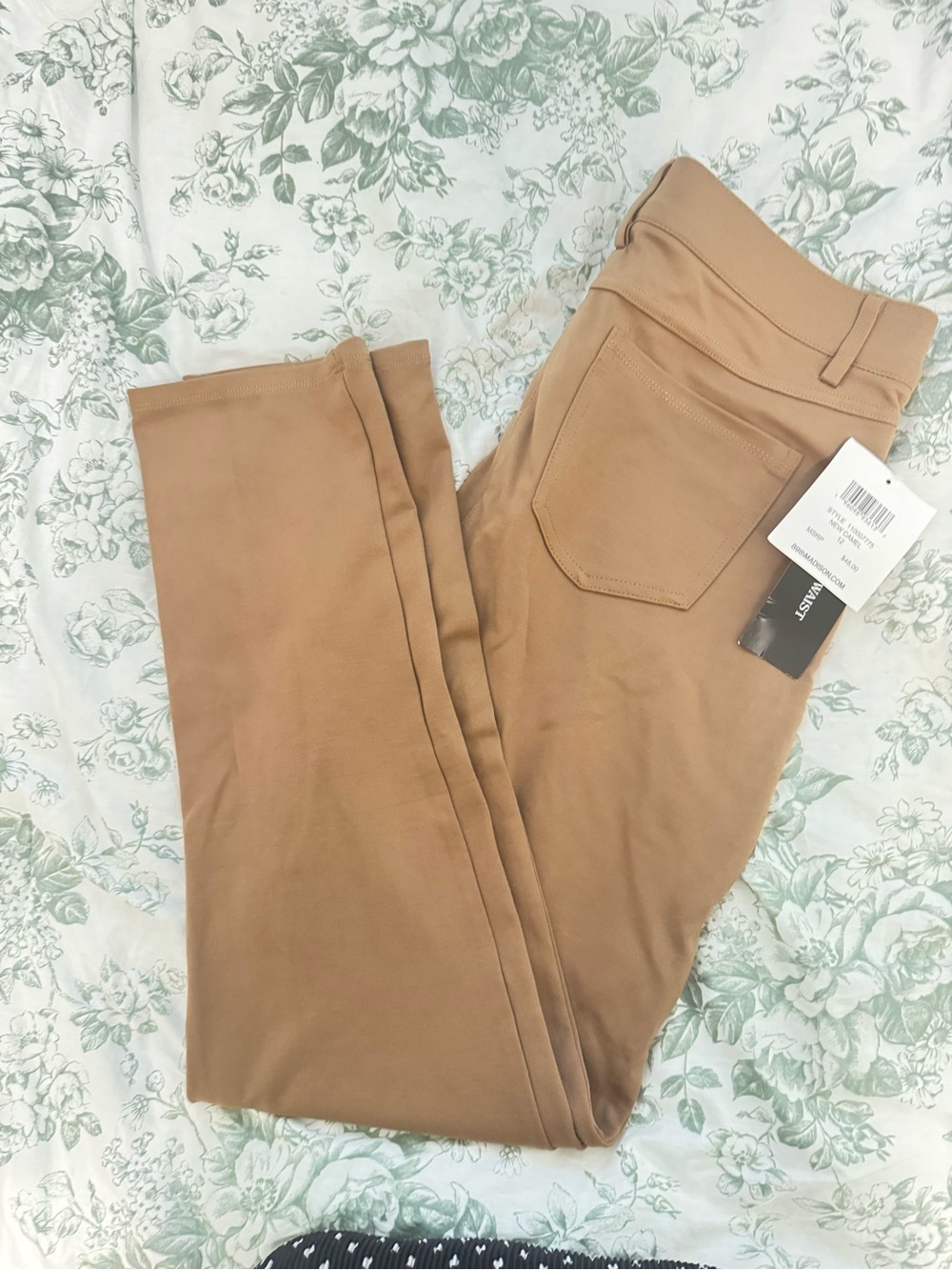 🤎 89th + Madison Women's Camel Slim Straight Pants Size 12 NWT
